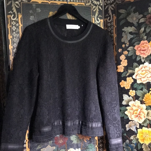 Coco Rocha Tops - Stunning black lace Coco Rocha top